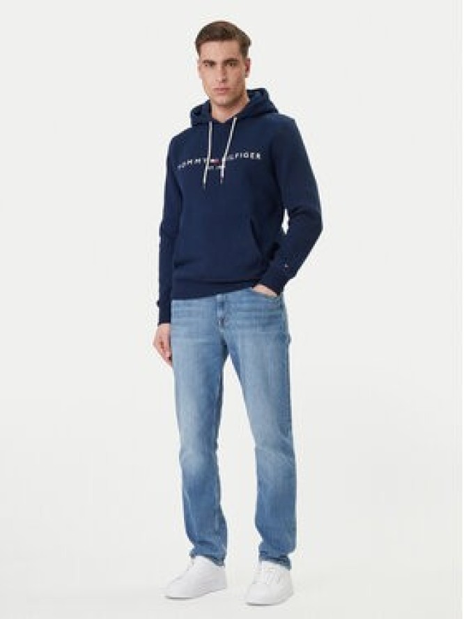 Tommy Hilfiger Bluza Logo MW0MW11599 Granatowy Regular Fit
