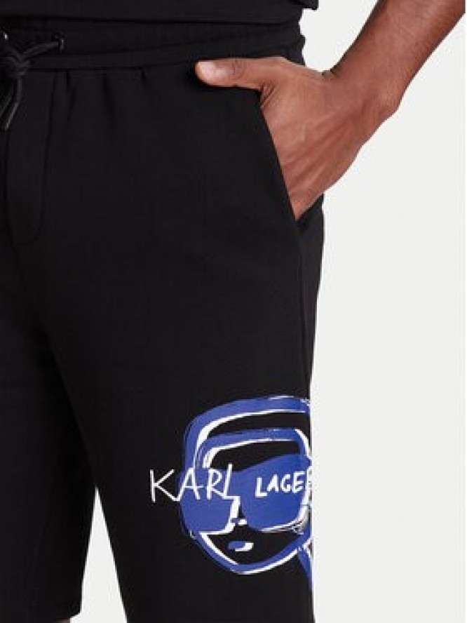 KARL LAGERFELD Szorty sportowe 705114 553904 Czarny Loose Fit