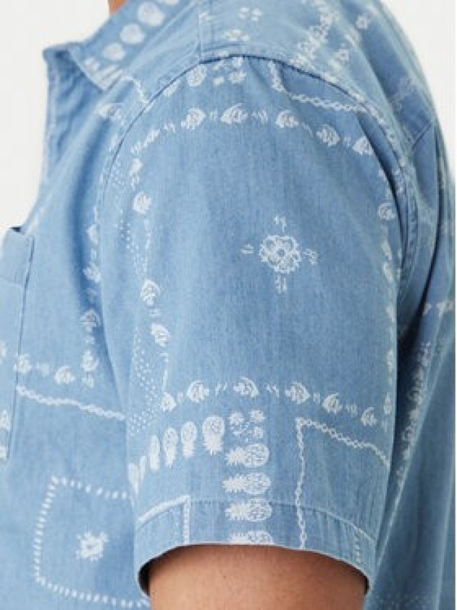 RVCA Koszula Frame Chambray AVYWT00507 Błękitny Regular Fit