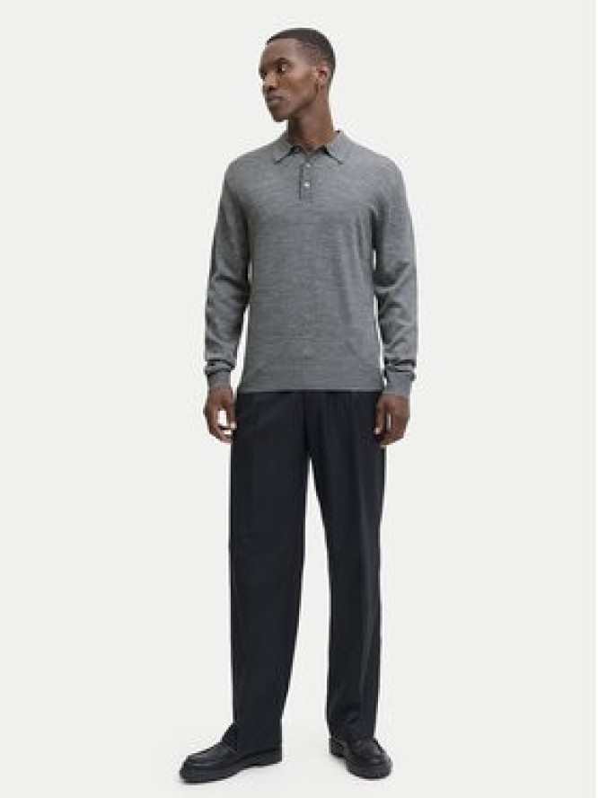 Jack & Jones Sweter Merino 12281757 Szary Regular Fit