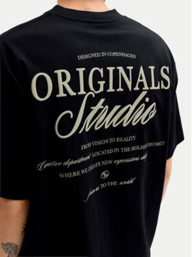 Jack & Jones T-Shirt Norrebro Typo 12282898 Czarny Regular Fit