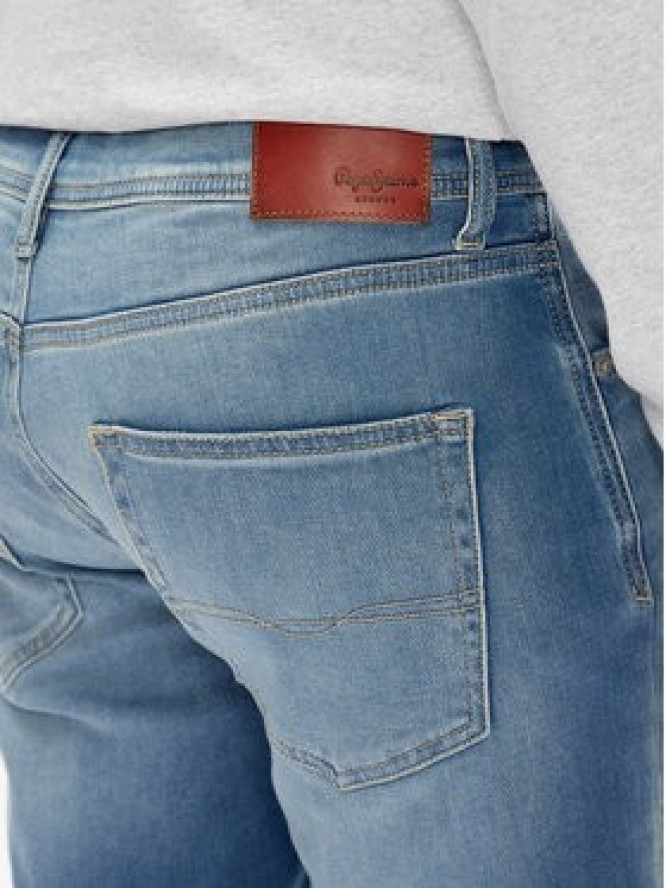 Pepe Jeans Szorty jeansowe PM801075 Niebieski Slim Fit