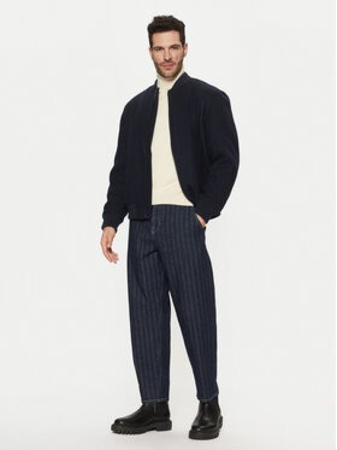 Mustang Jeansy Toledo 1015528 Granatowy Loose Fit