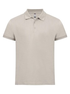 clique Classic Lincoln S/S polo bawełniana, nowoczesny krój – Stone