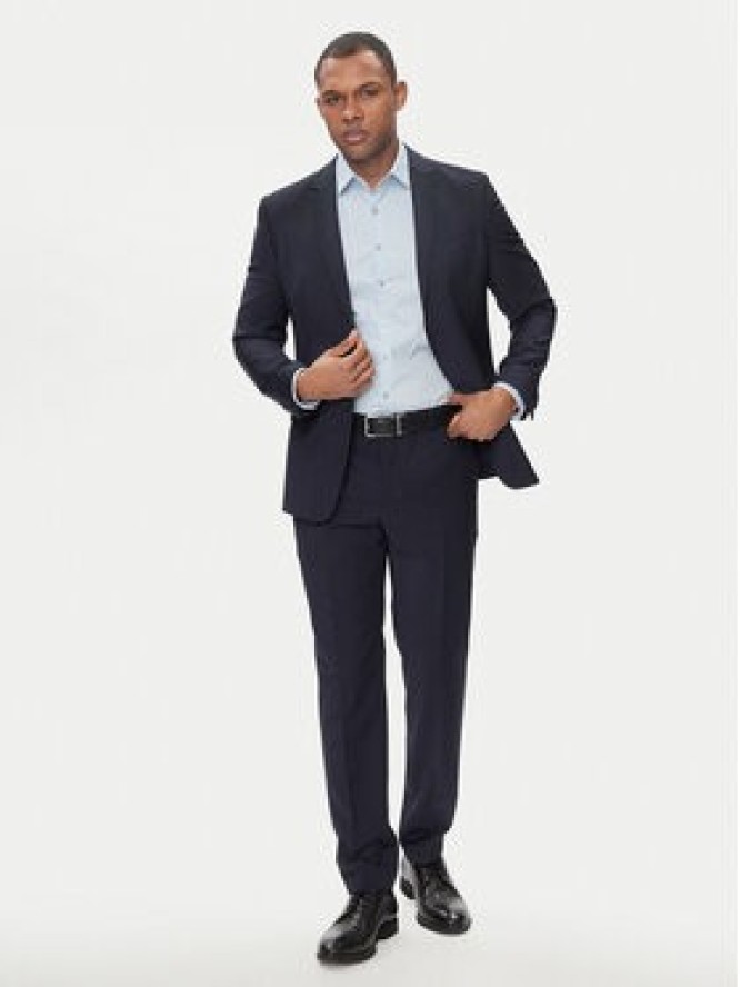 Calvin Klein Koszula Geometric Print K10K112609 Niebieski Slim Fit