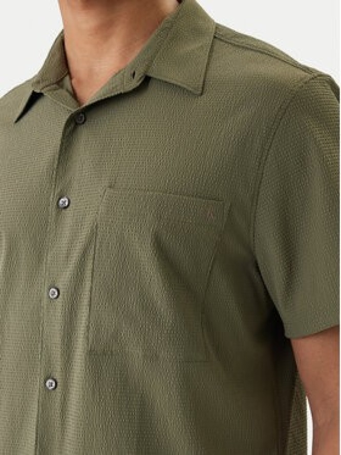 Calvin Klein Koszula LV04LF109G Zielony Classic Fit