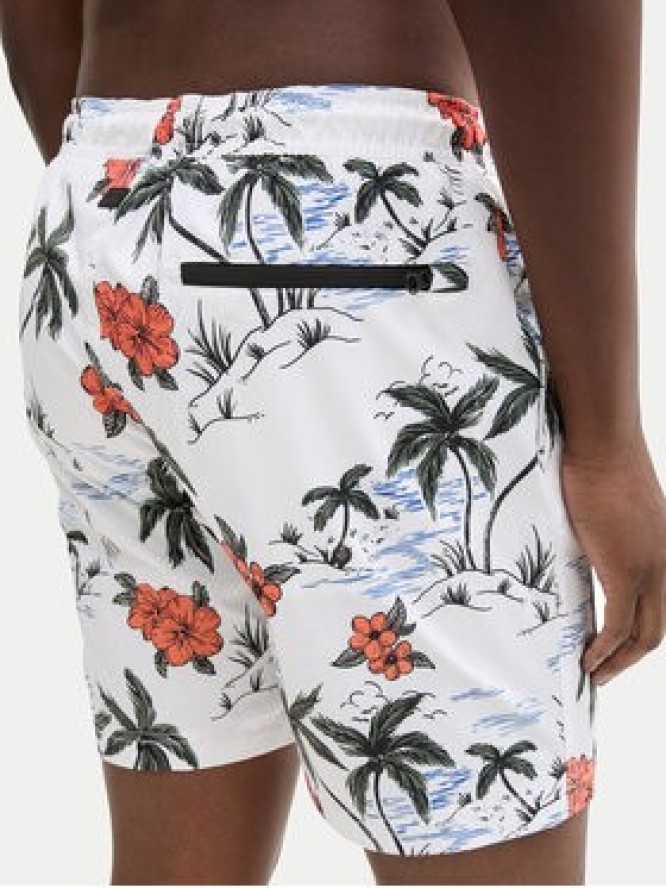 Tom Tailor Denim Szorty kąpielowe 1044696 Biały Regular Fit