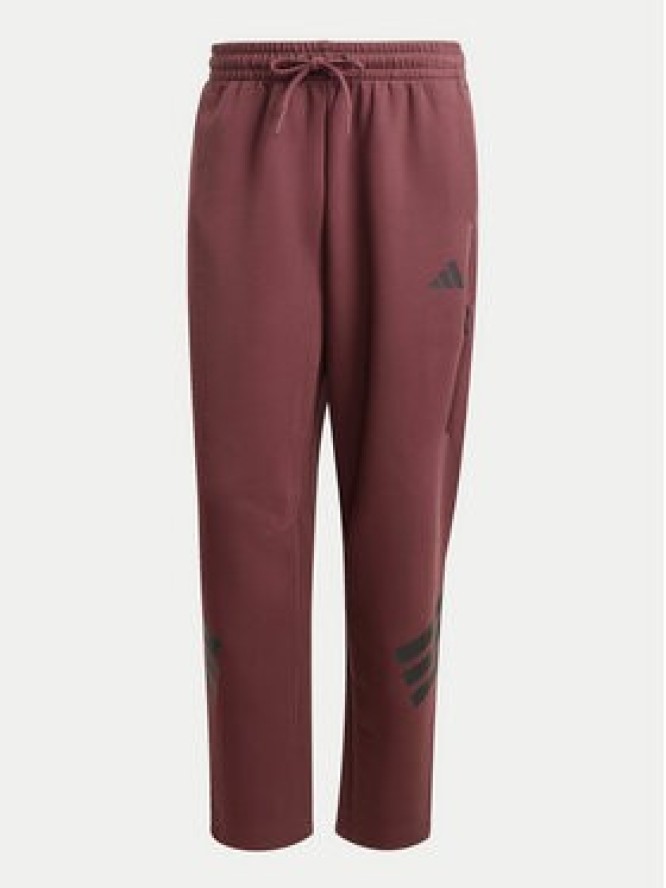 adidas Spodnie dresowe Future Icons 3-Stripes JD4888 Bordowy Loose Fit