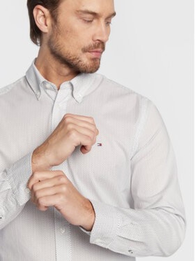 Tommy Hilfiger Koszula Mini Geo MW0MW25036 Biały Regular Fit