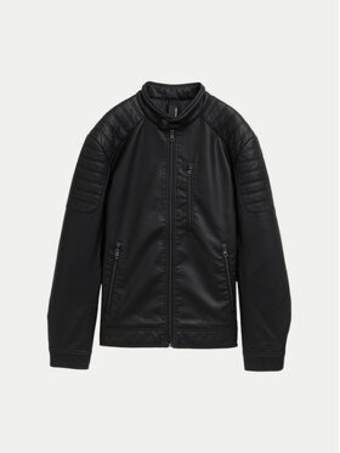 Tom Tailor Kurtka z imitacji skóry 1044100 Czarny Regular Fit