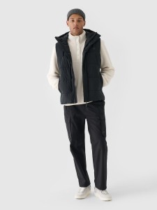 4F Spodnie casual cargo męskie - czarne L