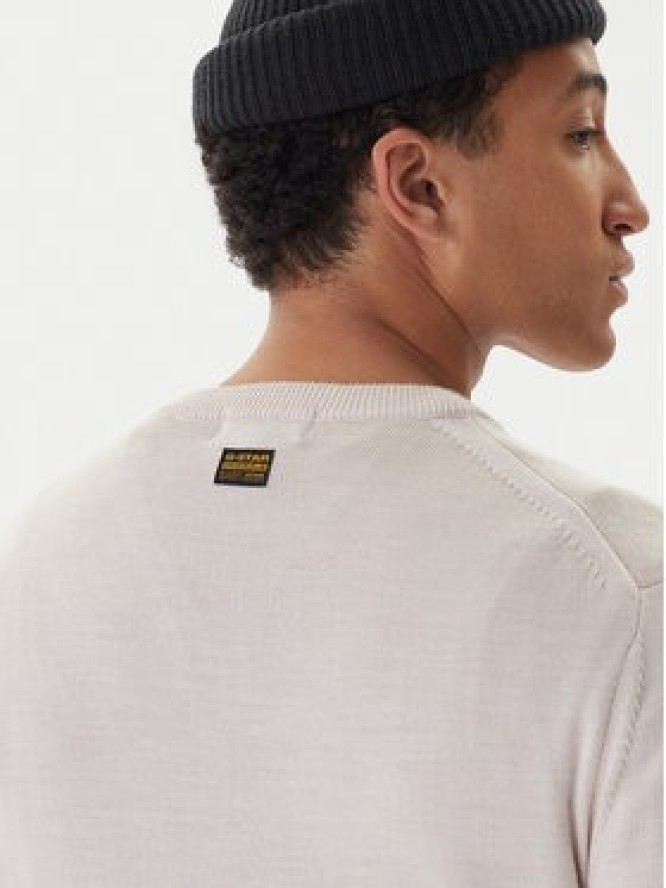 G-Star Raw Sweter Premium Core D27686-B692 Beżowy Regular Fit