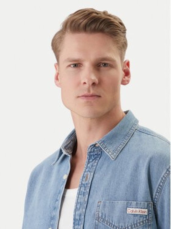Calvin Klein Jeans Koszula jeansowa Essential LV04RE710G Niebieski Regular Fit