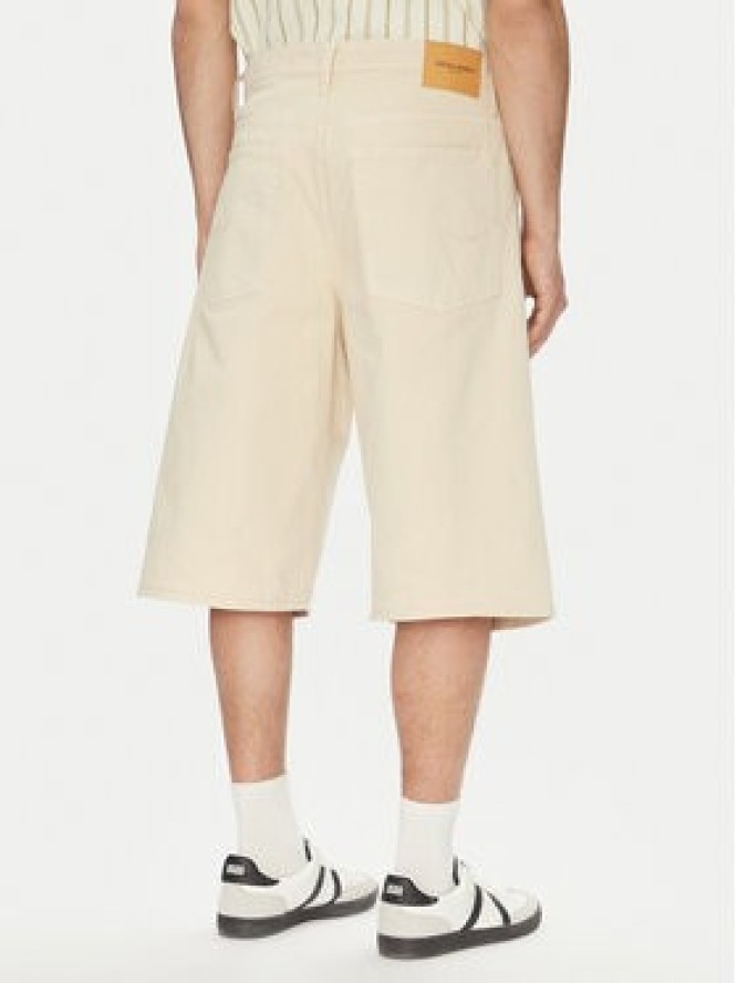 Jack & Jones Szorty jeansowe Owen 12277167 Beżowy Baggy Fit