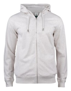 clique Premium OC Hoody Full Zip z bawełny ekologicznej – nature melange