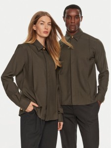 AMI Paris Koszula USH012WV0026 Brązowy Regular Fit