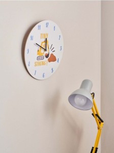 Zegar z motywem koparki - wielobarwny