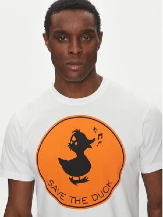 Save The Duck T-Shirt DT0825M BESY20 Biały Regular Fit