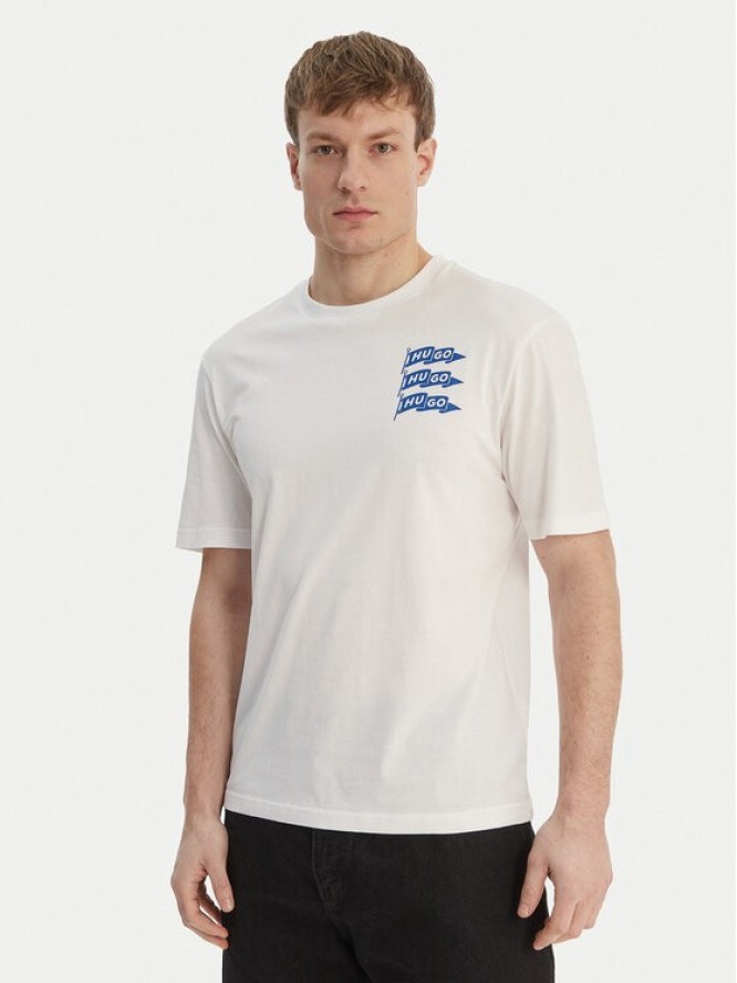 HUGO T-Shirt Nalien 50560060 Biały Regular Fit