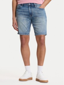 Guess Szorty jeansowe M6GDV2 D1095 Niebieski Regular Fit