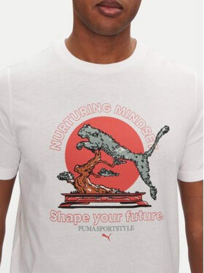 Puma T-Shirt Bonsai 629634 Biały Regular Fit