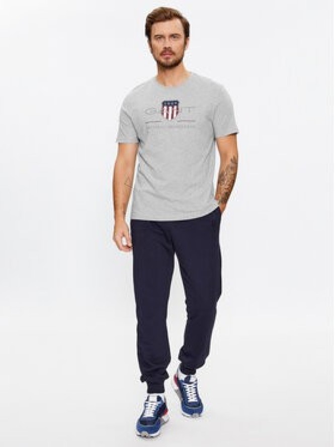 Gant T-Shirt Reg Archive Shield Ss 2003199 Szary Regular Fit