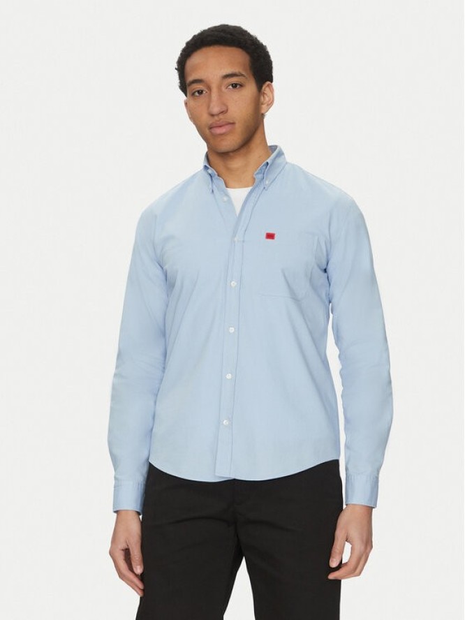 HUGO Koszula Evito 50479302 Błękitny Slim Fit