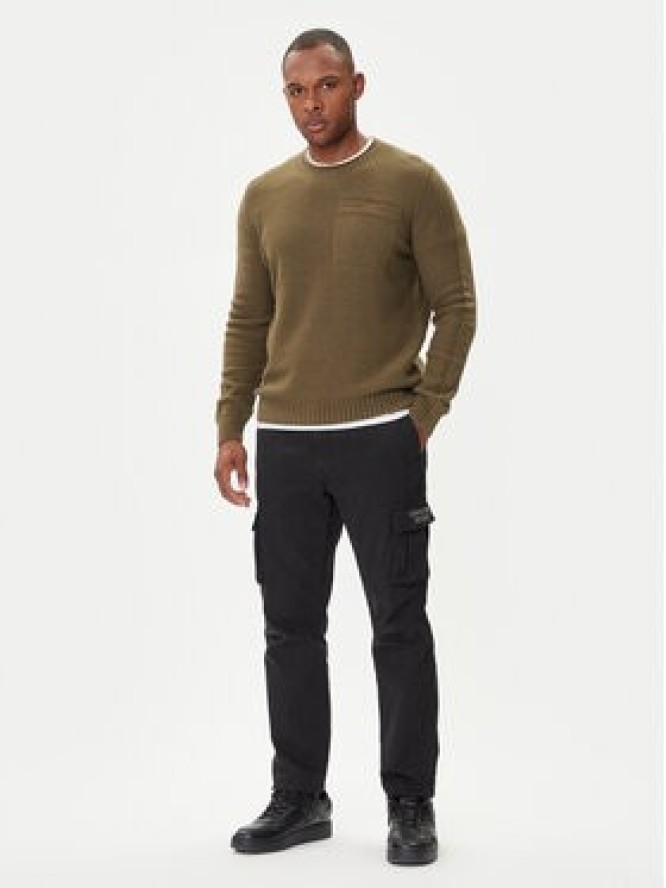 Aeronautica Militare Sweter 252MA1586UL00904 Zielony Regular Fit