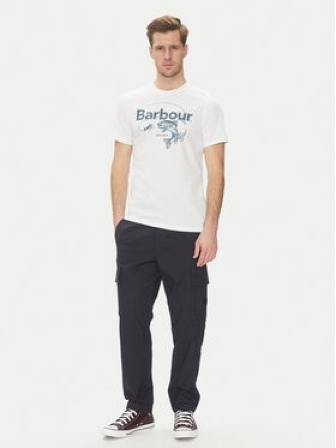 Barbour T-Shirt Lydd MTS1396WH11 Biały Tailored Fit