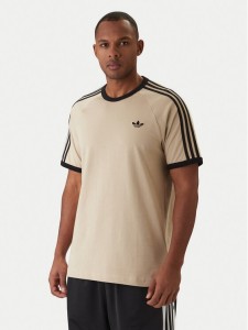 adidas T-Shirt 3-Stripes KE7964 Beżowy Regular Fit