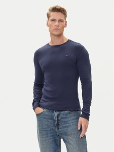 Tommy Jeans Longsleeve DM0DM04409 Granatowy Slim Fit