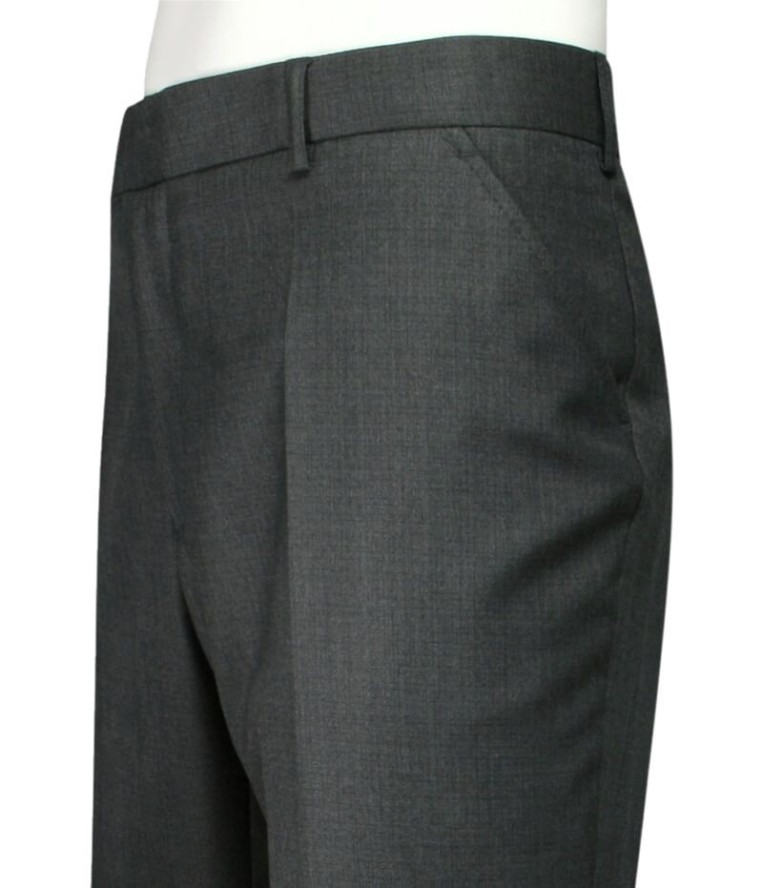 Garnitur Dwuczęściowy Grafitowy Elegancki, Zapinany na Dwa Guziki, Spodnie w Kant -CASINO