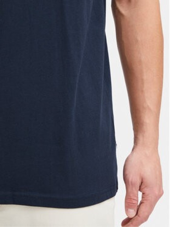 Solid T-Shirt Ilias 21108139 Granatowy Regular Fit