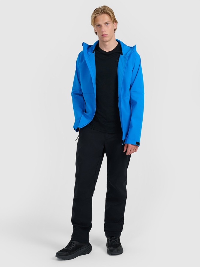 4F Kurtka softshell wiatroodporna membrana 10000 męska - niebieska XXL