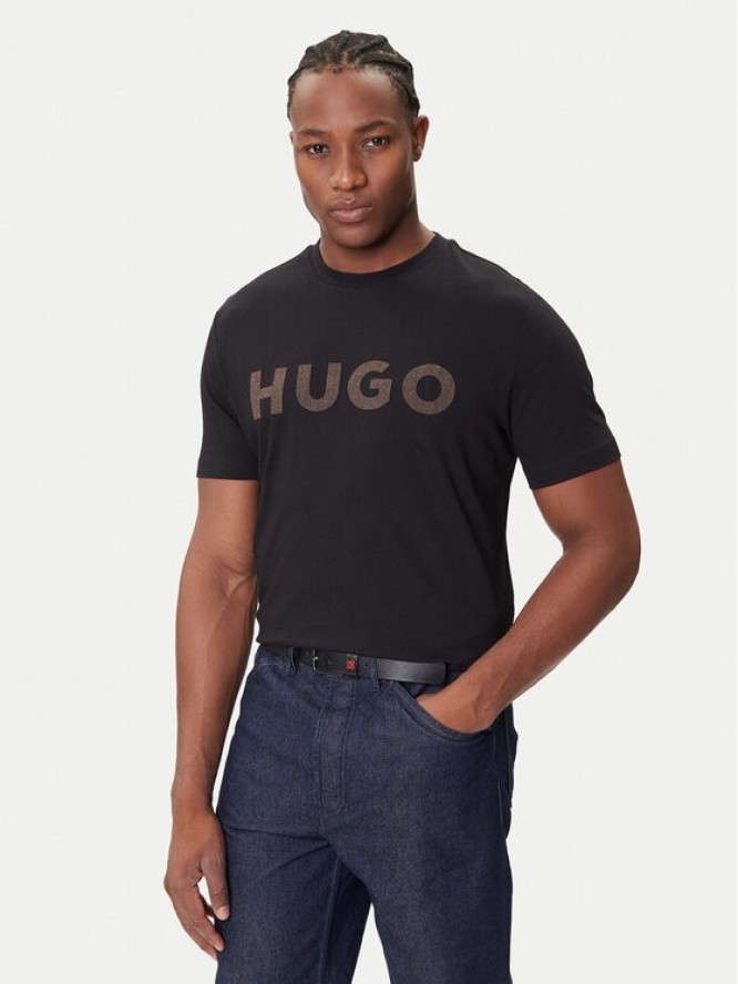 HUGO T-Shirt Dulivio 50542737 Czarny Regular Fit
