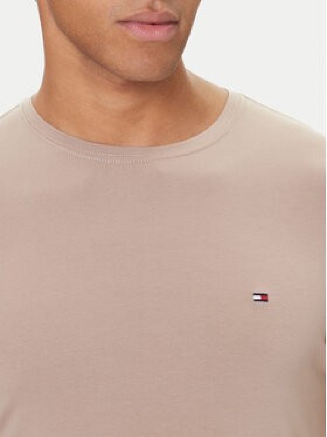 Tommy Hilfiger T-Shirt MW0MW10800 Beżowy Slim Fit