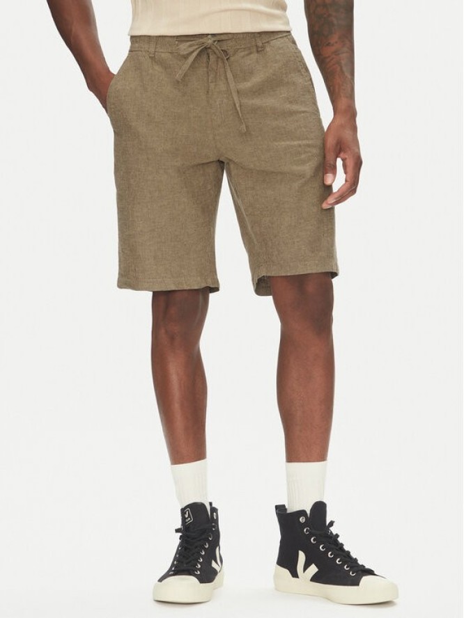 Lindbergh Szorty materiałowe 30-508003 Beżowy Relaxed Fit