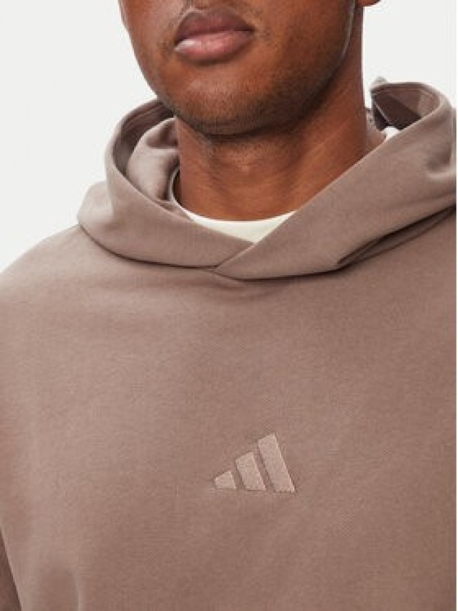 adidas Bluza Kit 3-Stripes Hoodie KW2406 Beżowy Regular Fit