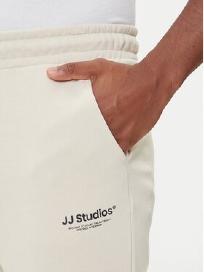 Jack & Jones Spodnie dresowe Kane Soho 12278943 Beżowy Regular Fit