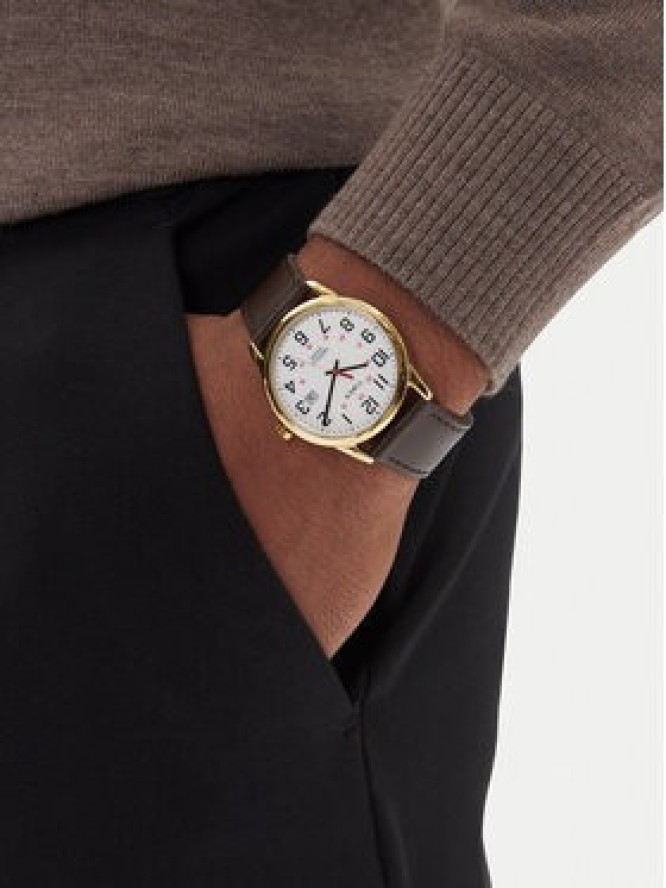 Timex Zegarek Easy Reader® Classic TW2Y12700 Brązowy