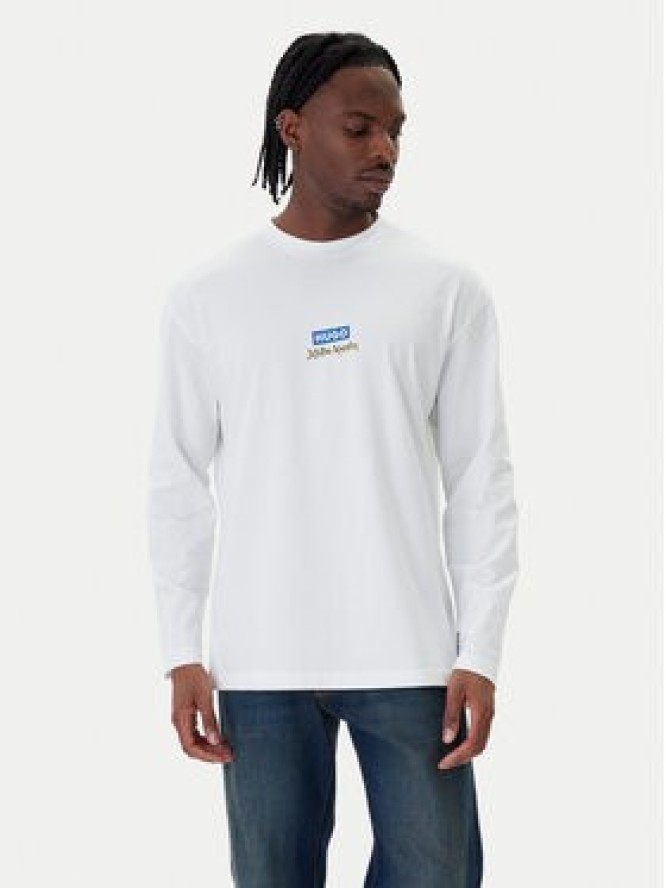 HUGO Longsleeve Nichaboso JJK 50554835 Biały Relaxed Fit