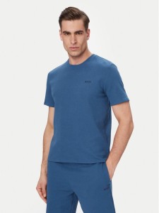 BOSS T-Shirt Waffle 50535892 Niebieski Regular Fit