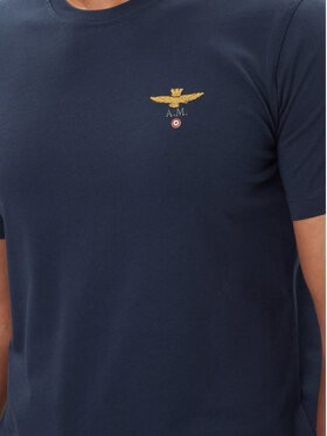 Aeronautica Militare T-Shirt 252TS1580UJ00372 Granatowy Regular Fit