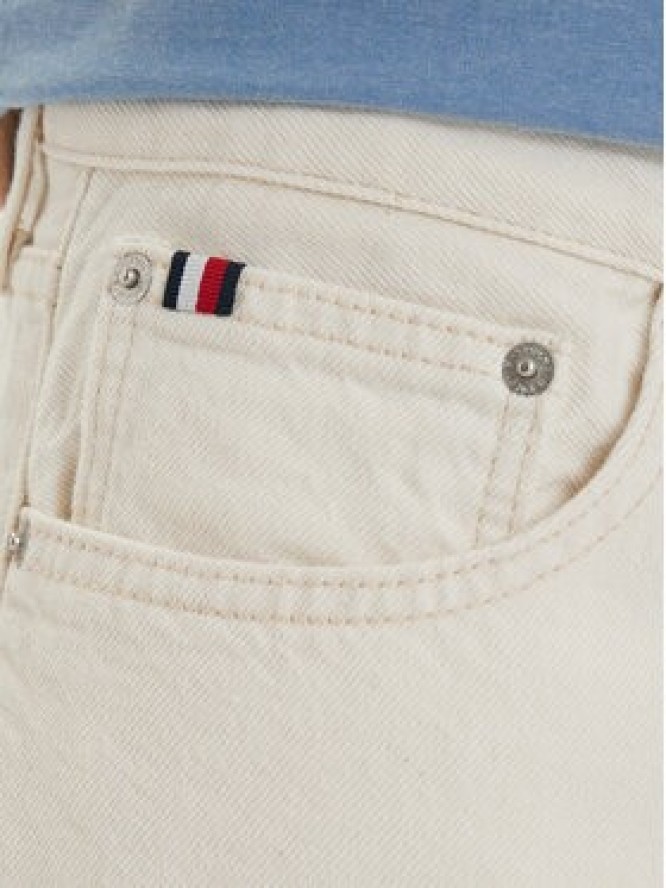 Tommy Hilfiger Szorty jeansowe Dover Washed MW0MW42556 Kremowy Regular Fit