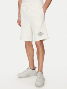 HUGO Szorty sportowe Damtus 50534953 Écru Relaxed Fit