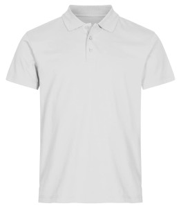 clique Single Jersey Polo z bawełny – White