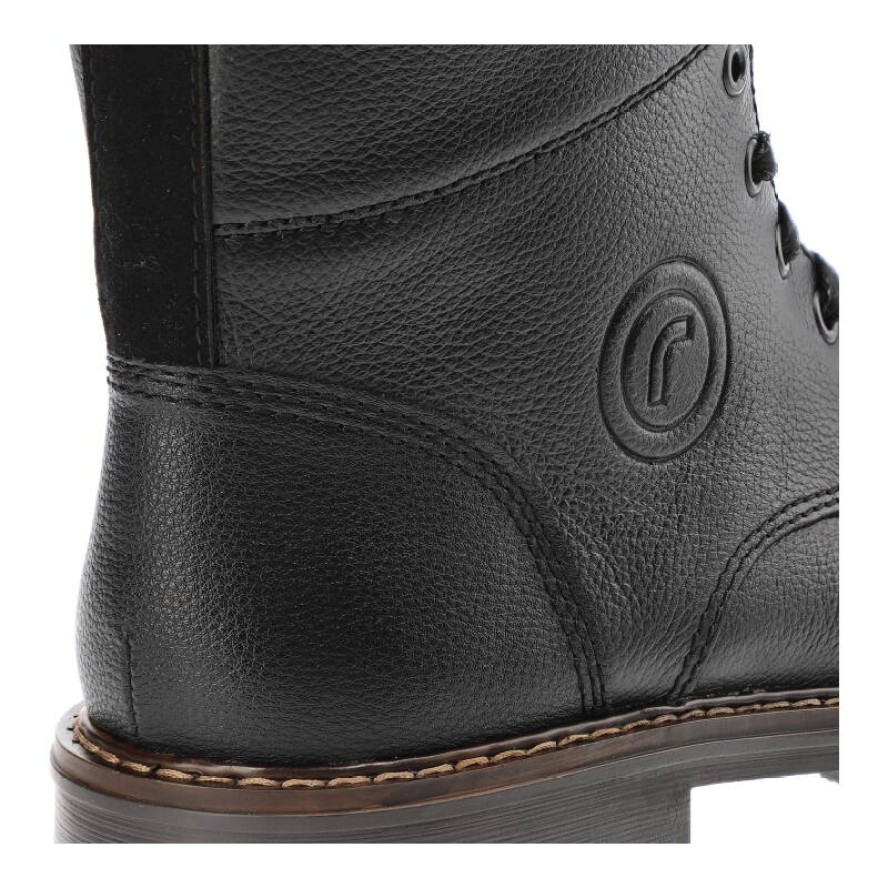 Czarne Trzewiki Rieker Ocieplane Buty Męskie