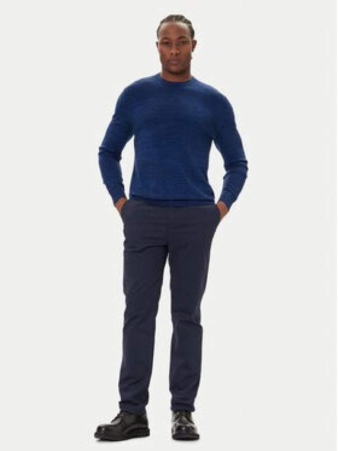 Calvin Klein Chinosy LV04LD613G Granatowy Slim Fit