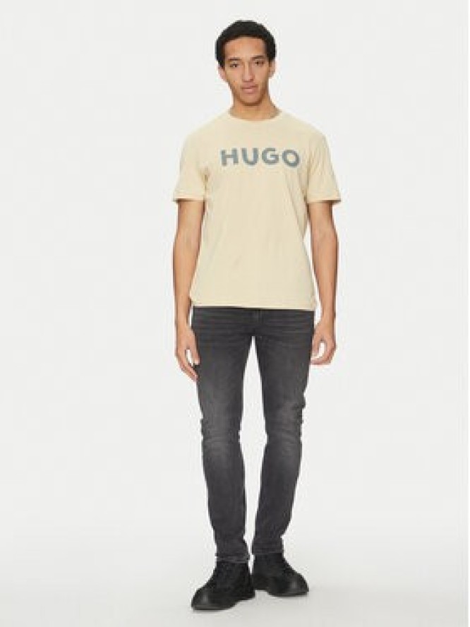 HUGO T-Shirt Dulivio 50467556 Beżowy Regular Fit