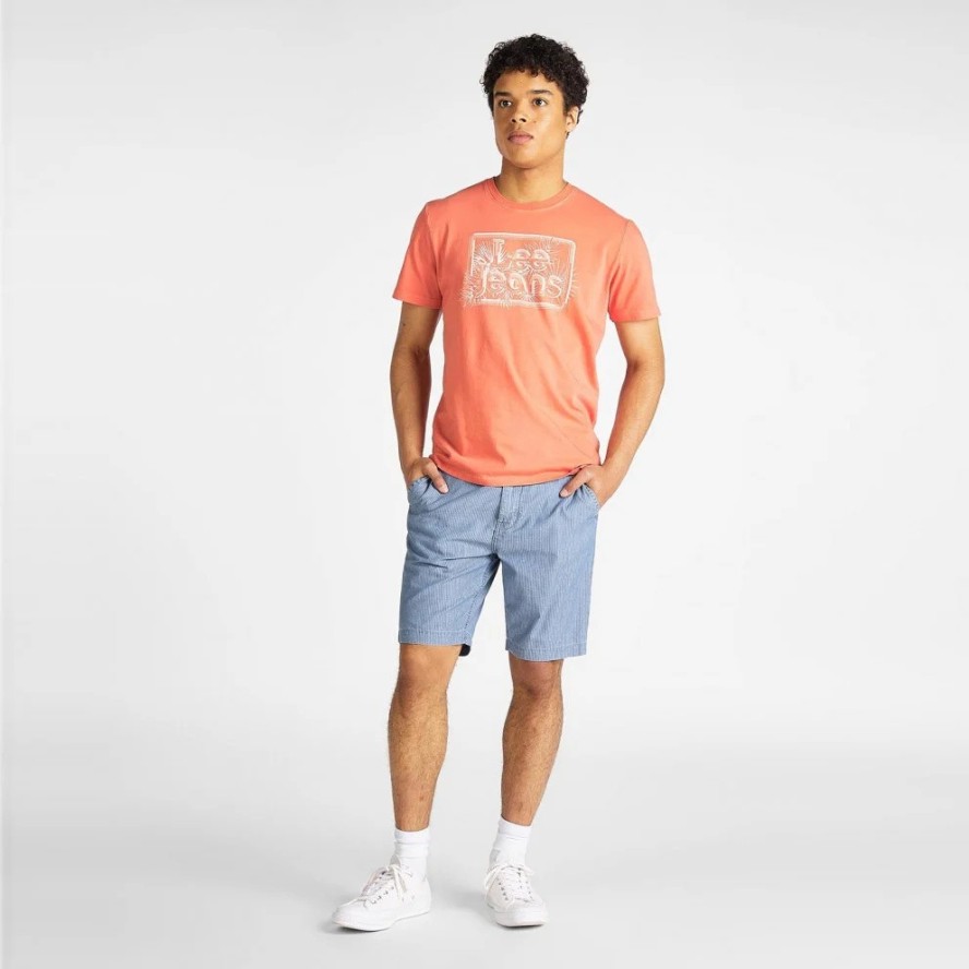 T-SHIRT MĘSKI LEE FLORAL GRAPHIC TEE PAPRIKA L60KETNI 112113397